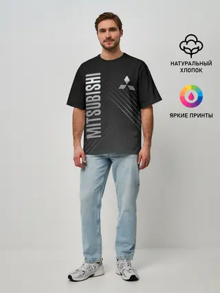 Мужская футболка оверсайз / Mitsubishi