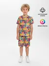 Детская пижама с шортами / Тропический коллаж