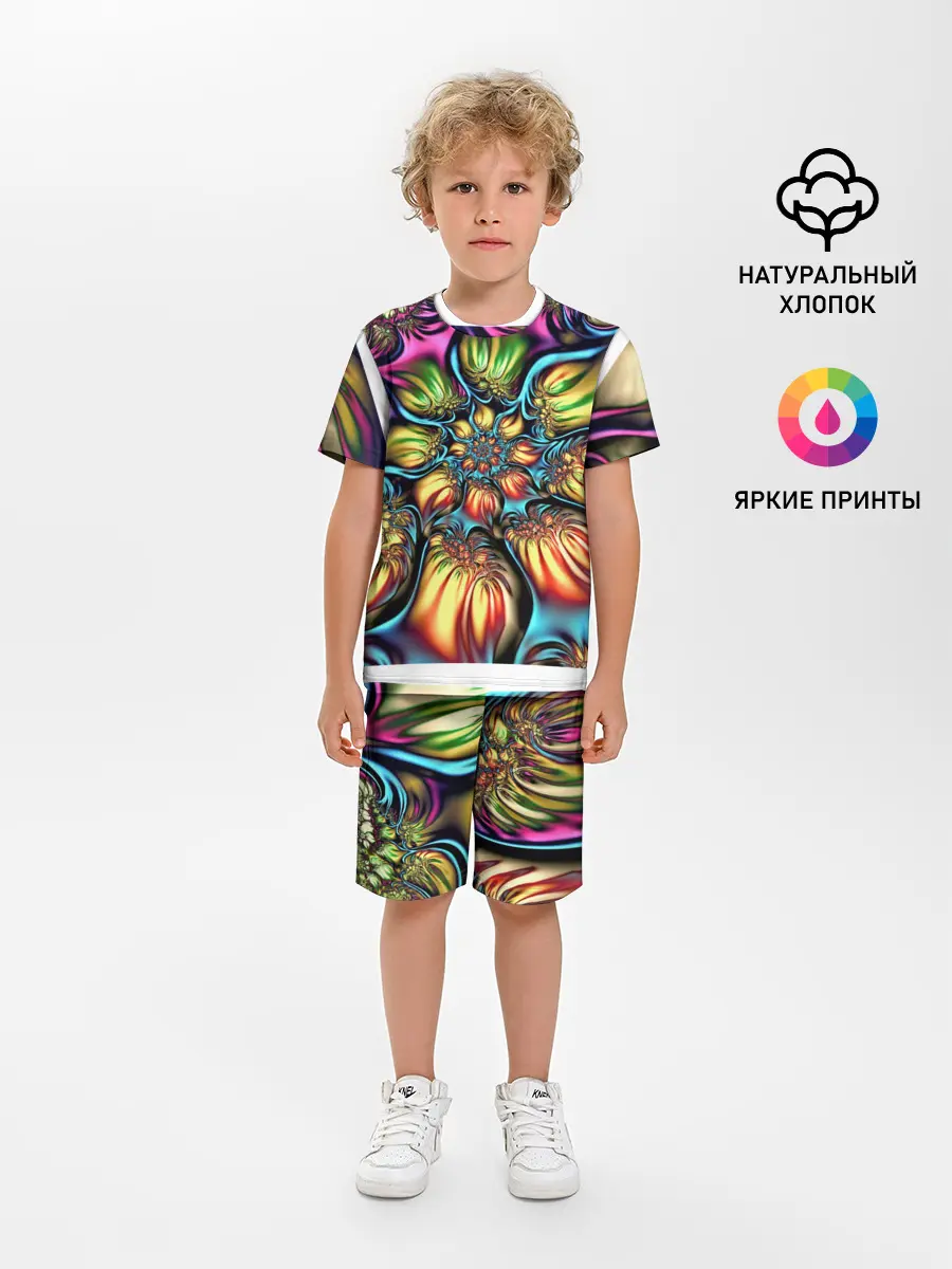 Детская пижама с шортами / Абстракция