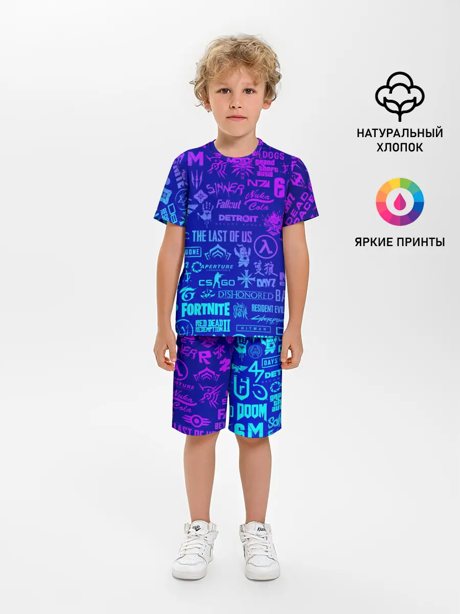 Детская пижама с шортами / ЛОГОТИПЫ ИГР