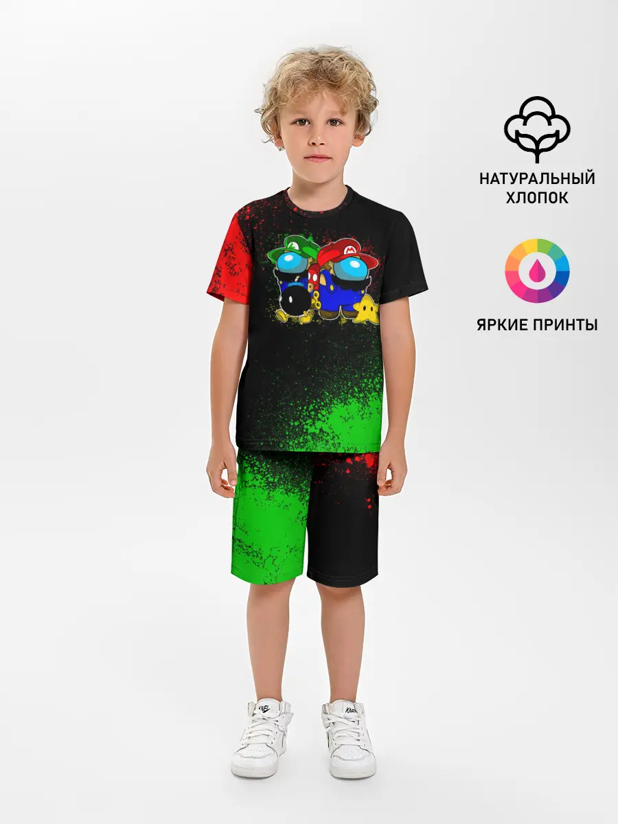 Детская пижама с шортами / Among Us