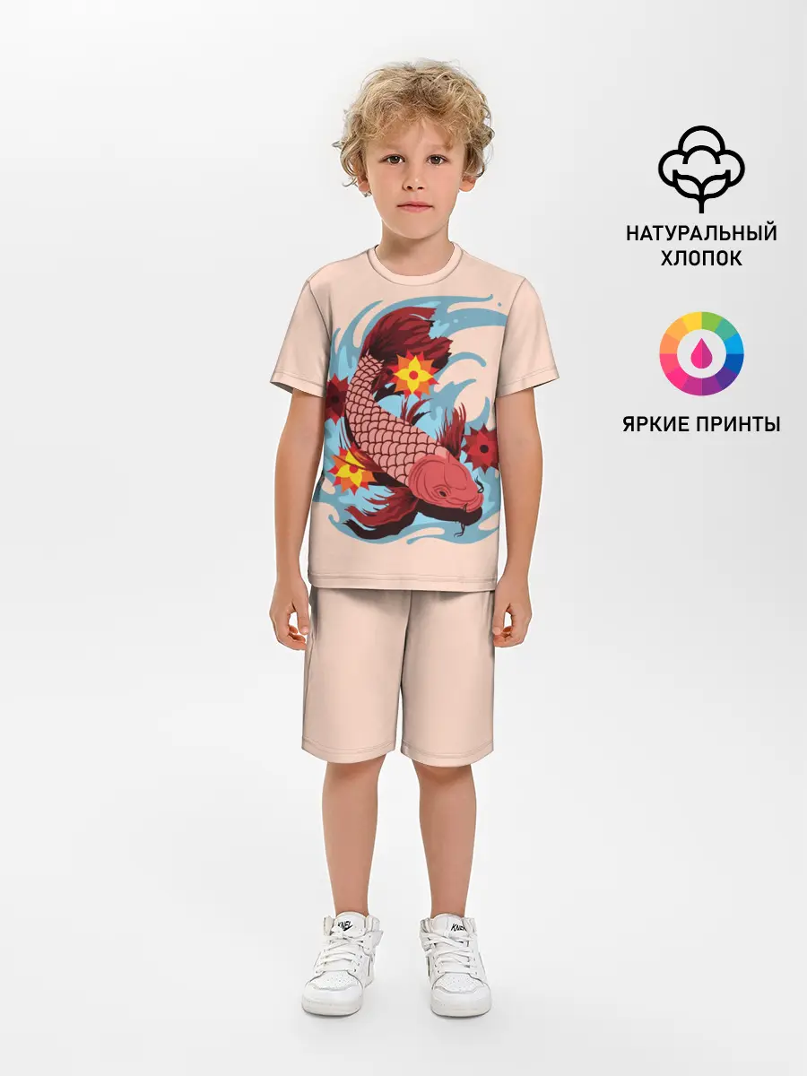 Детская пижама с шортами / Японский Карп