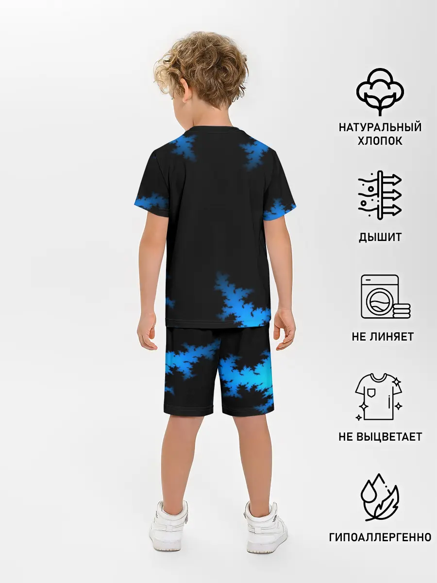 Детская пижама с шортами / Морозный узор