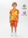 Детская пижама с шортами / Желто-оранжевая абстракция