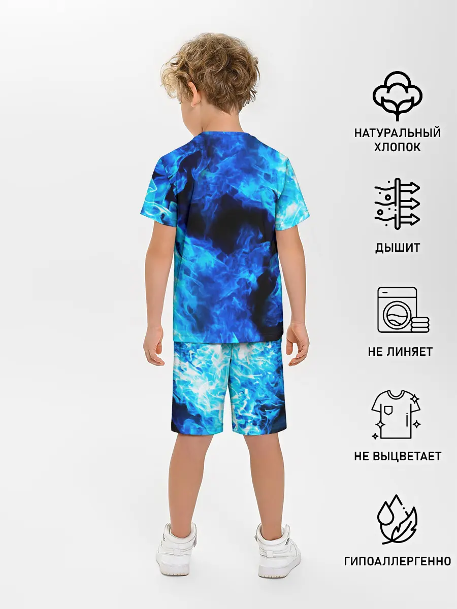Детская пижама с шортами / СИНИЙ ОГОНЬ | BLUE FIRE