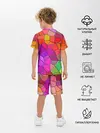 Детская пижама с шортами / Мозаика цветная