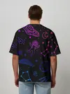 Мужская футболка оверсайз / Космический рисунок