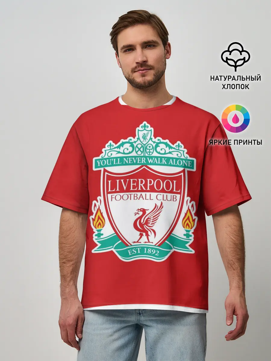 Мужская футболка оверсайз / F.C. LIVERPOOL