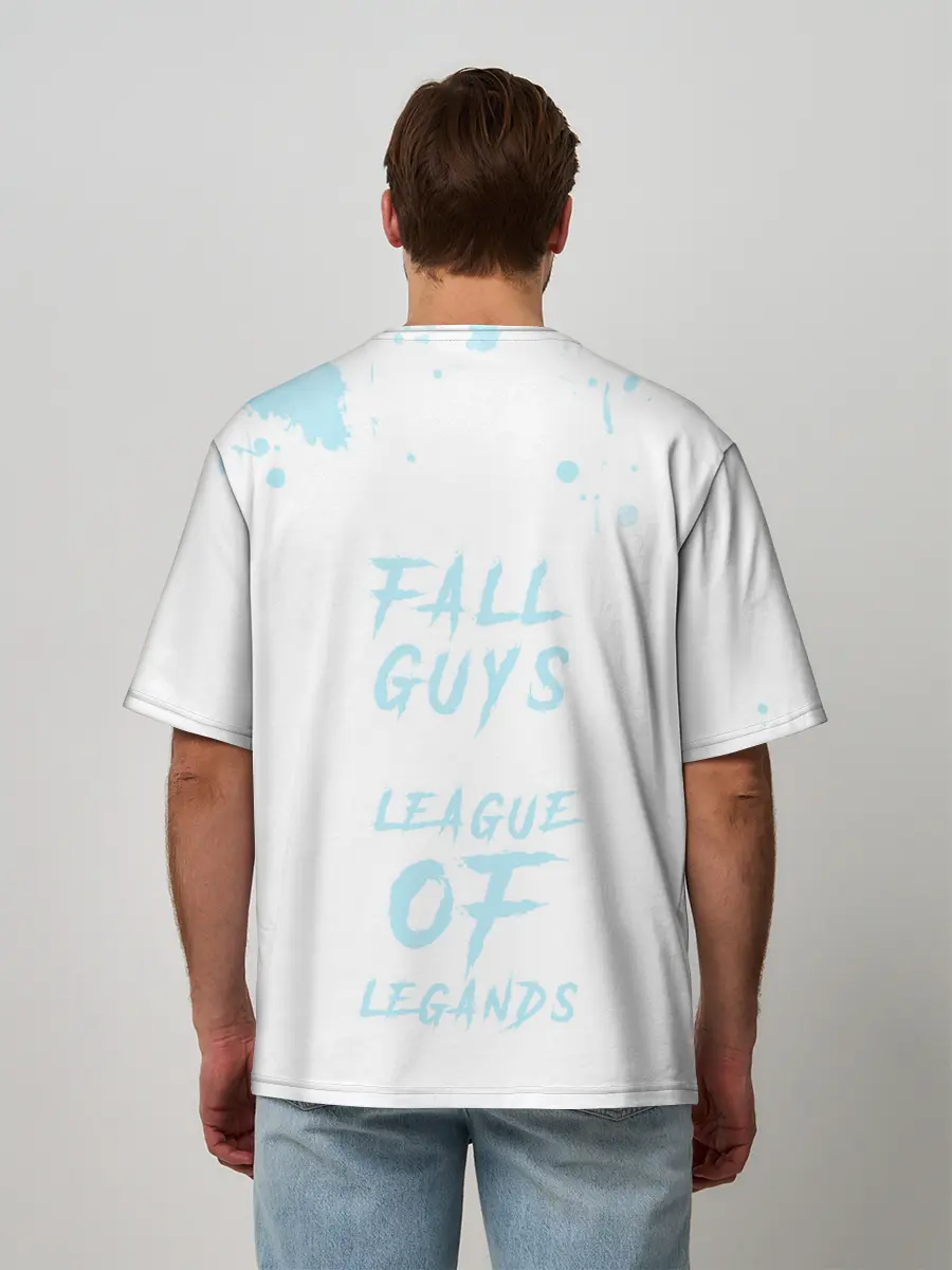 Мужская футболка оверсайз / Fall guys x league of legands