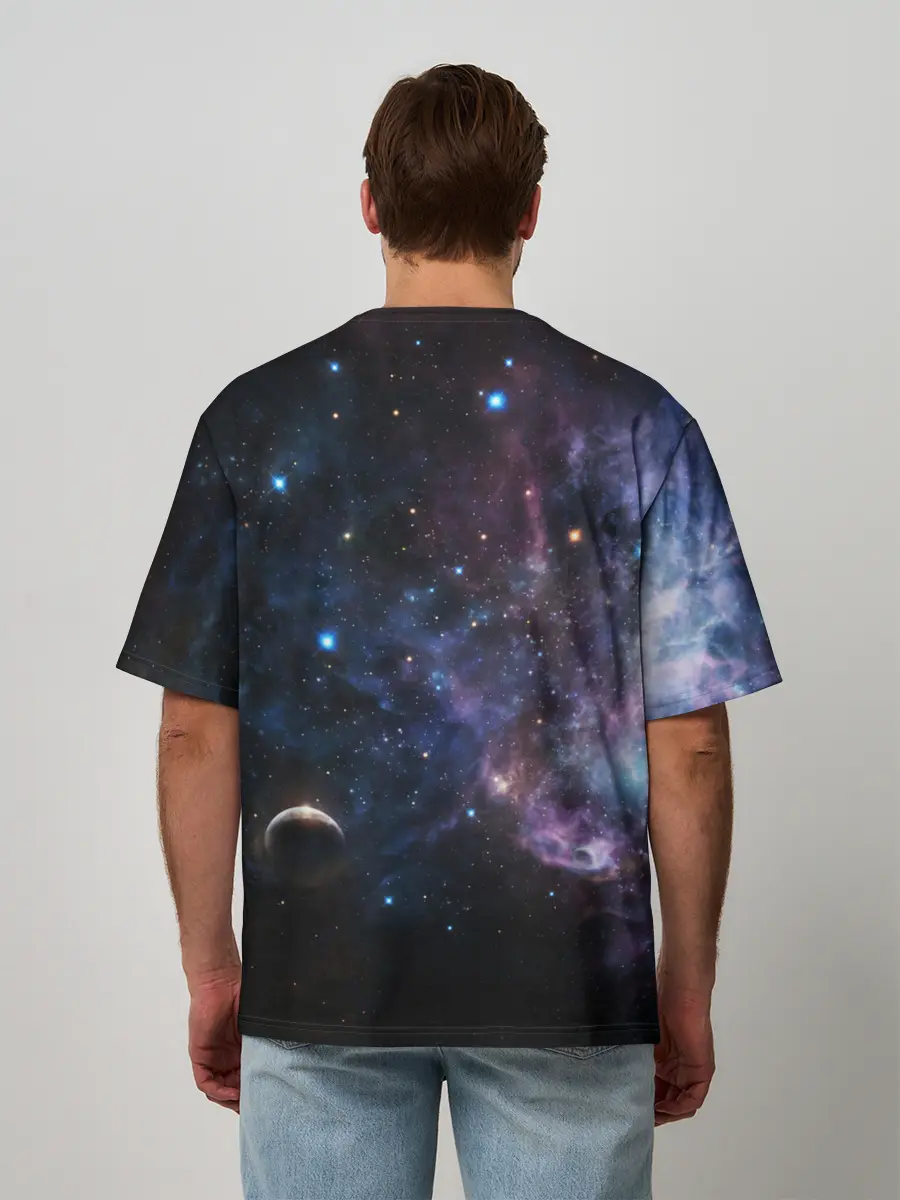 Мужская футболка оверсайз / Звезды