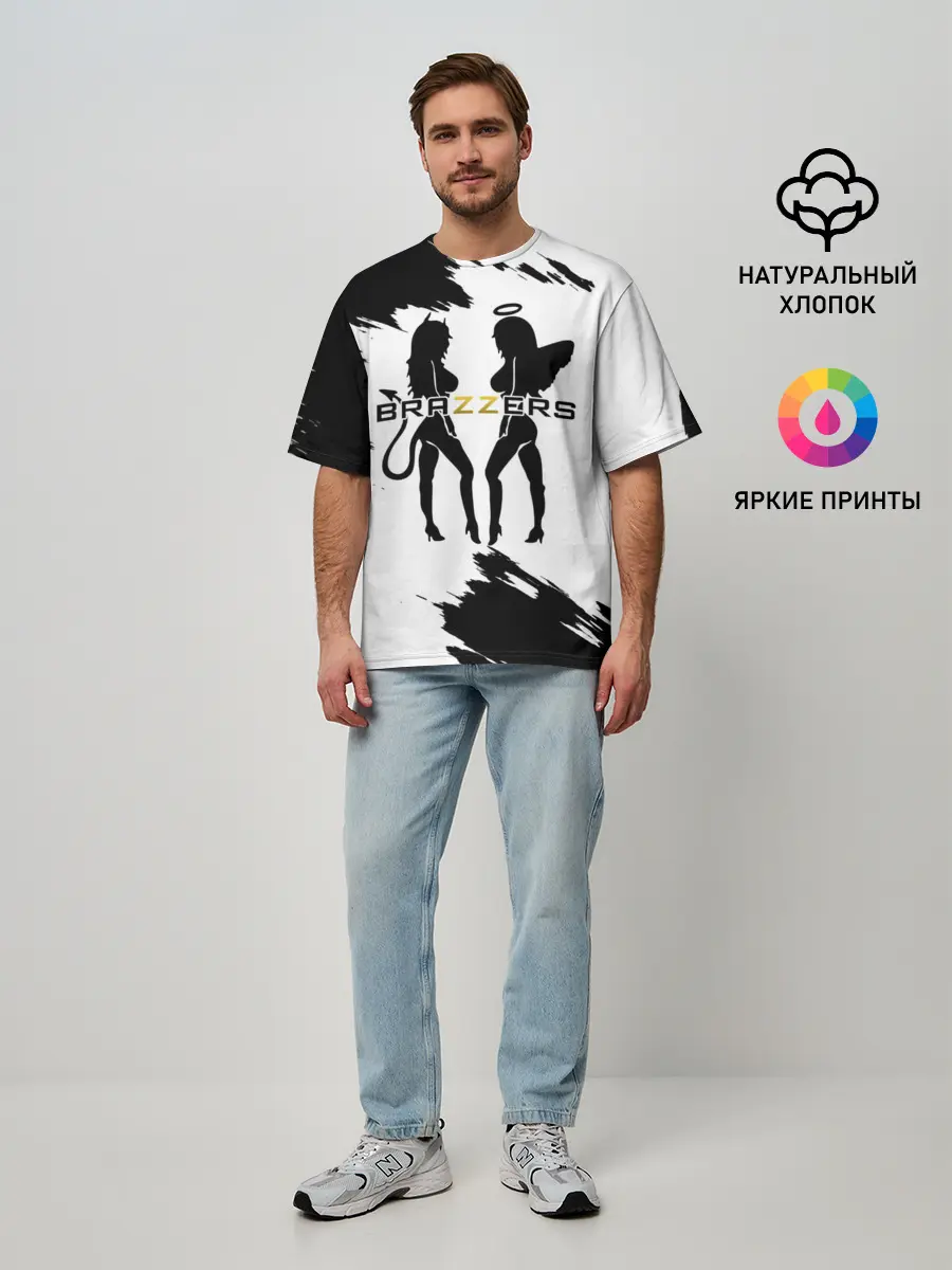 Мужская футболка оверсайз / Brazzers