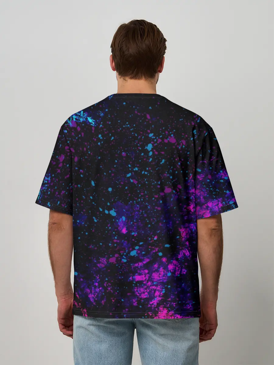 Мужская футболка оверсайз / GLITCH SMILE | ГЛИТЧ СМАЙЛ