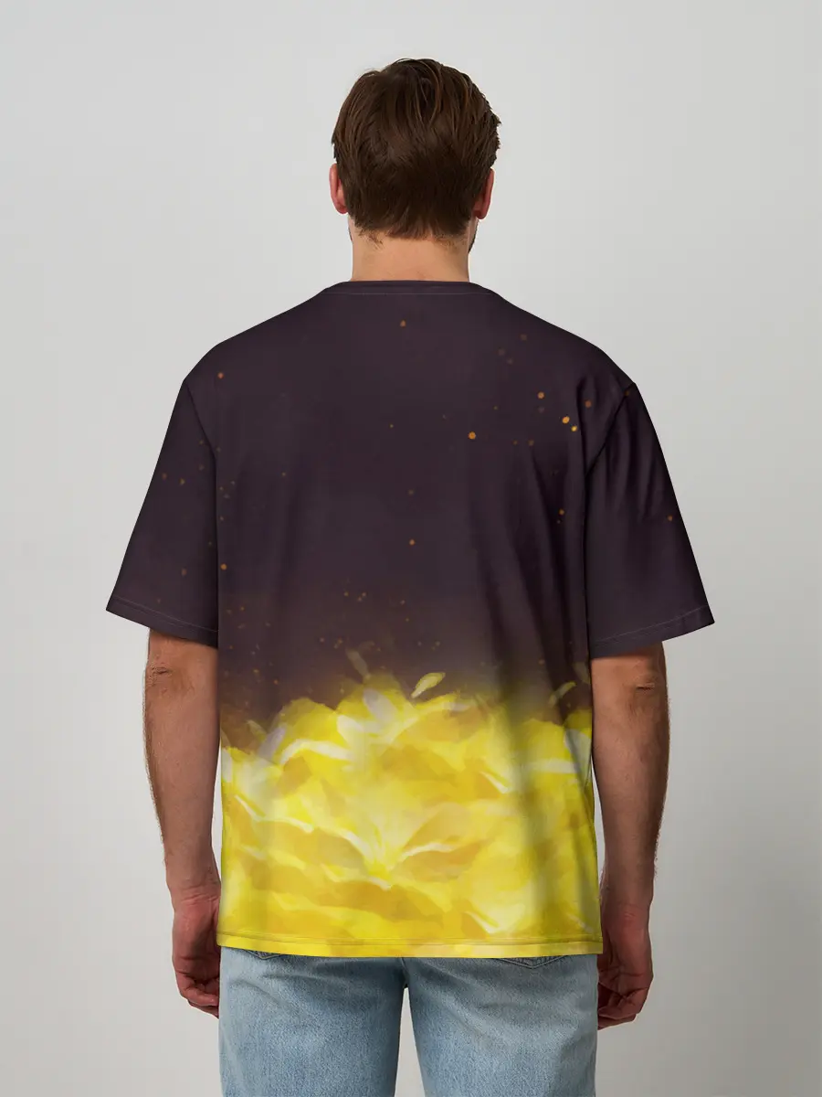 Мужская футболка оверсайз / Фриск и Азриэль - UNDERTALE