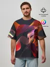 Мужская футболка оверсайз / Абстрактные ленты