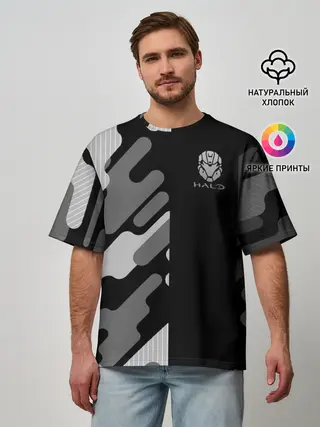 Мужская футболка оверсайз / Halo