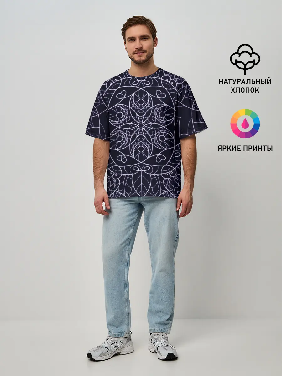 Мужская футболка оверсайз / Узор