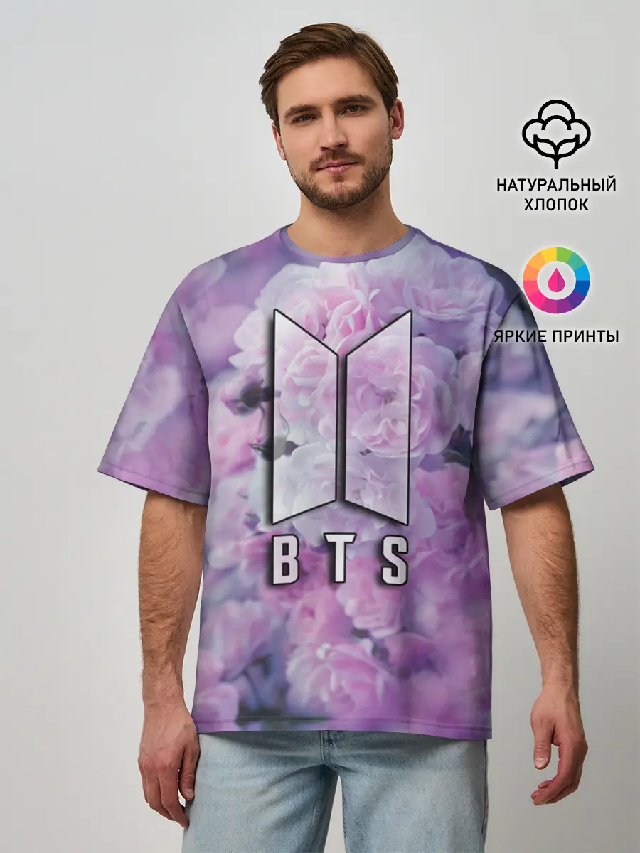 Мужская футболка оверсайз / BTS