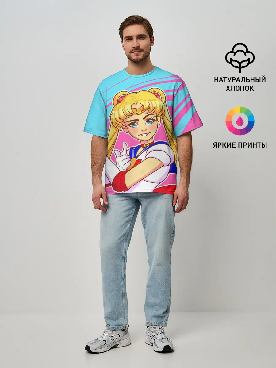 Мужская футболка оверсайз / СЕЙЛОР МУН