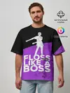 Мужская футболка оверсайз / Floss Like A Boss