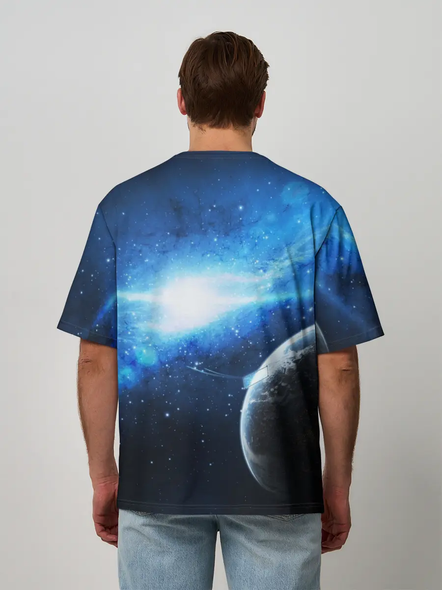 Мужская футболка оверсайз / Космос