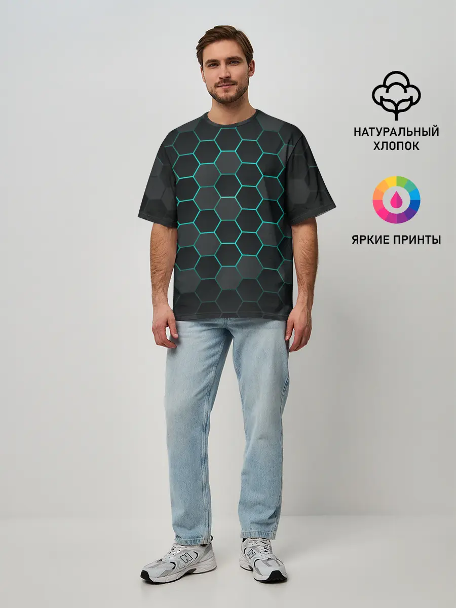 Мужская футболка оверсайз / Big Octagon