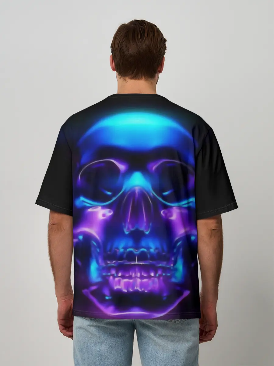 Мужская футболка оверсайз / Череп
