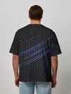 Мужская футболка оверсайз / СТАЛЬНАЯ СЕТКА НЕОН | STEEL MESH NEON