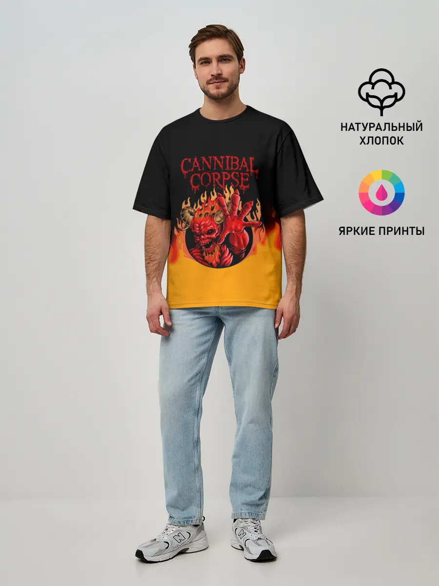 Мужская футболка оверсайз / Cannibal Corpse | Труп Каннибала