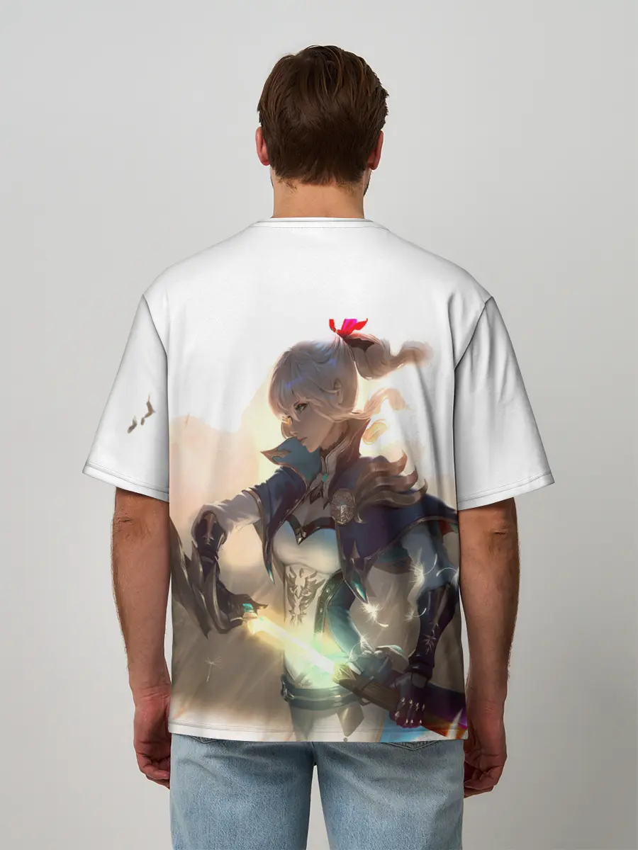 Мужская футболка оверсайз / GENSHIN IMPACT ДЕВУШКА