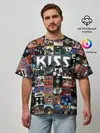 Мужская футболка оверсайз / Kiss