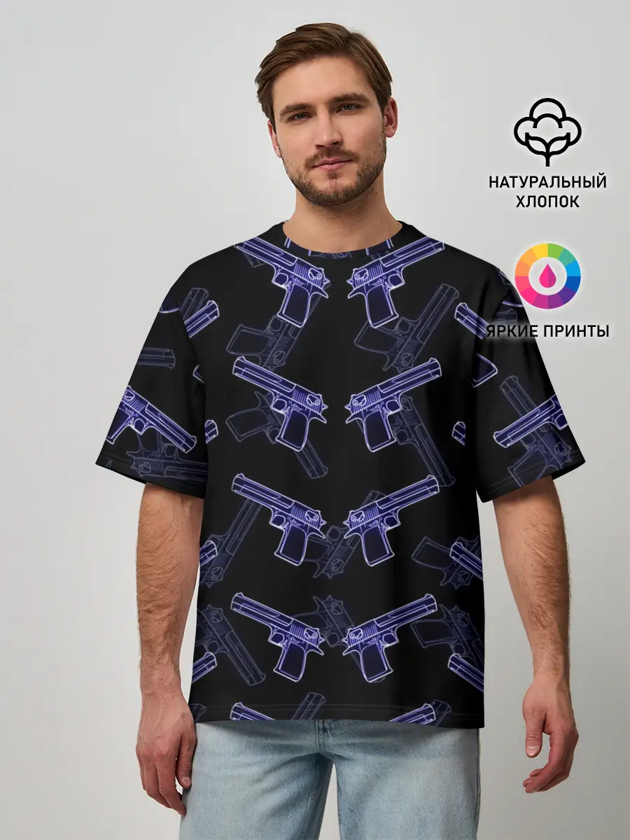 Мужская футболка оверсайз / Desert Eagle