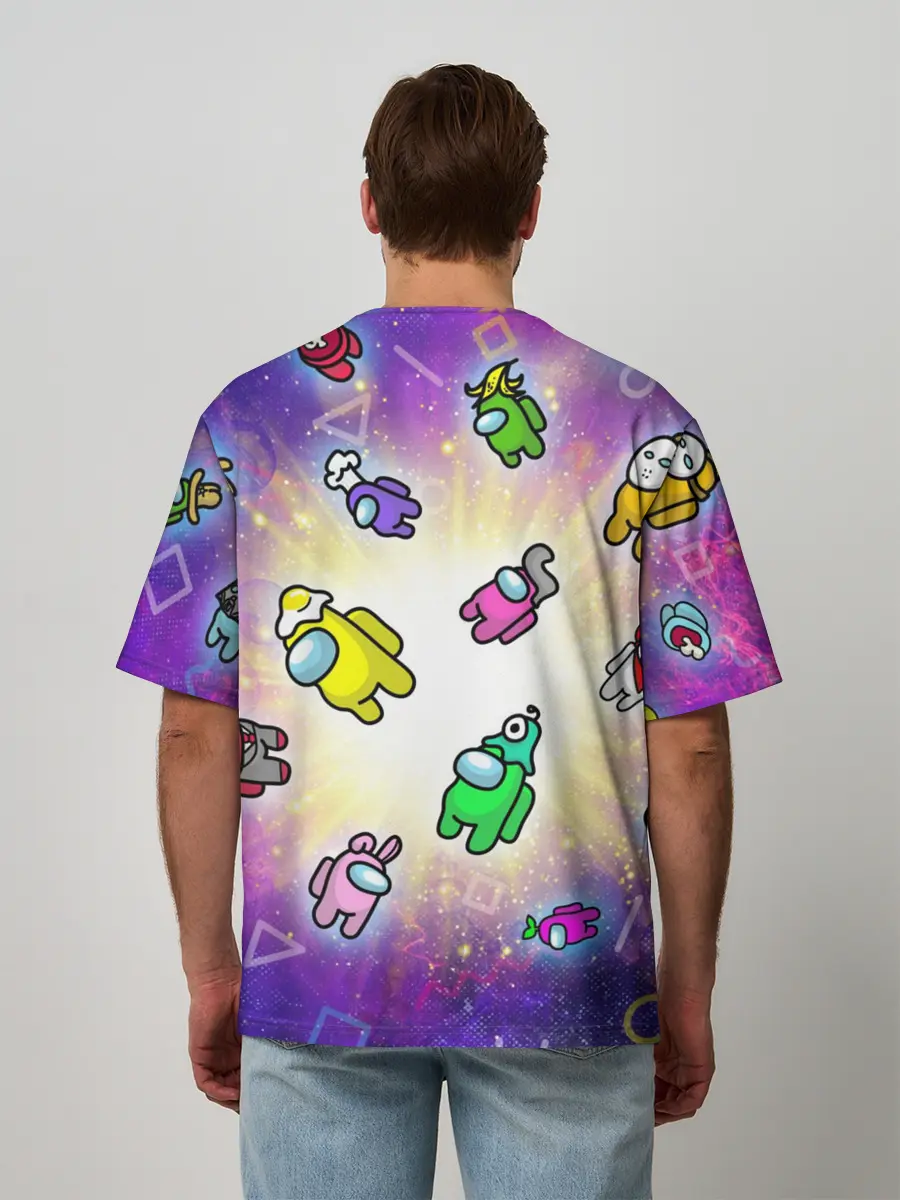 Мужская футболка оверсайз / Among us - просто космос