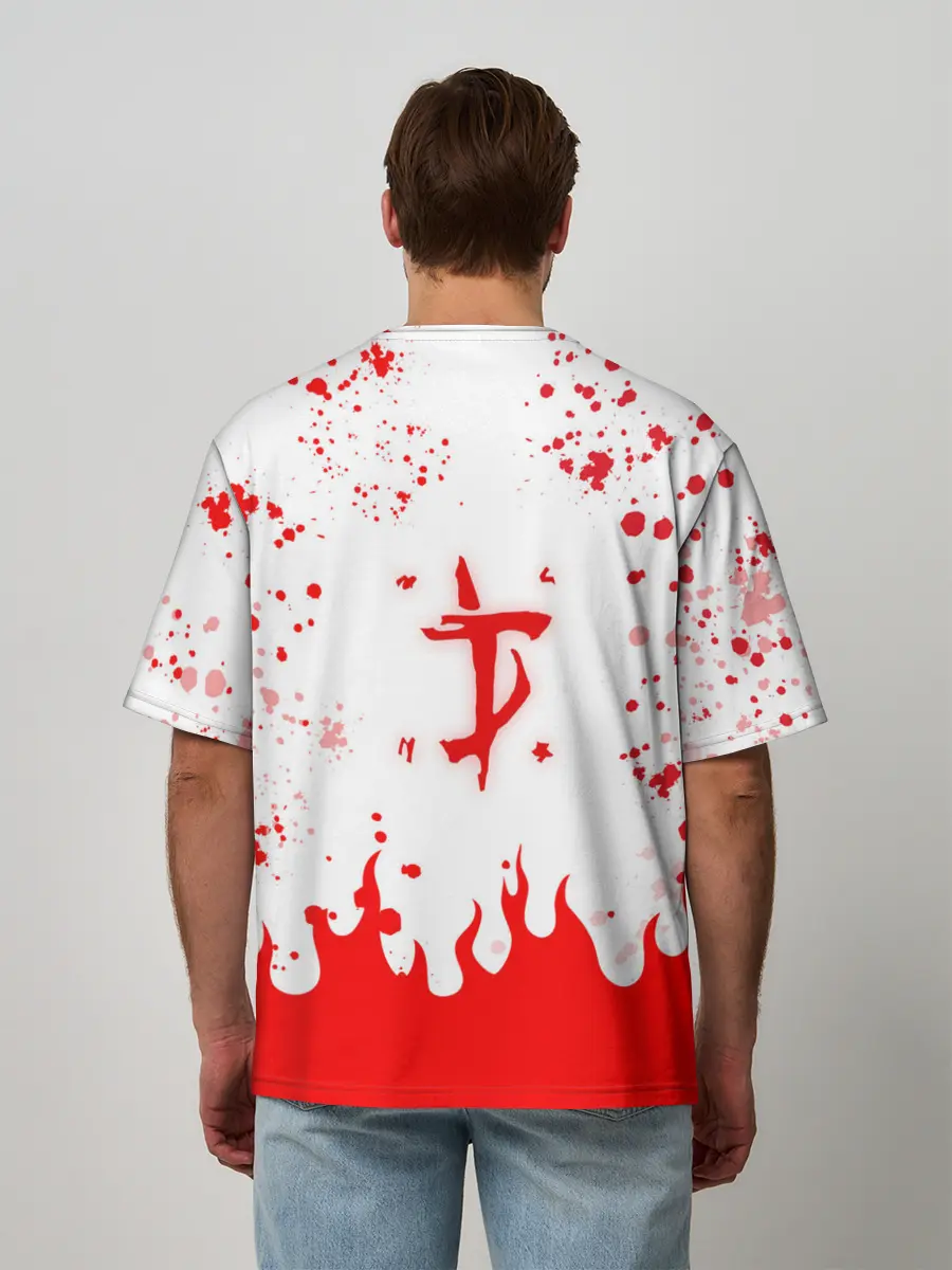 Мужская футболка оверсайз / Doomguy vs Cyberdemon