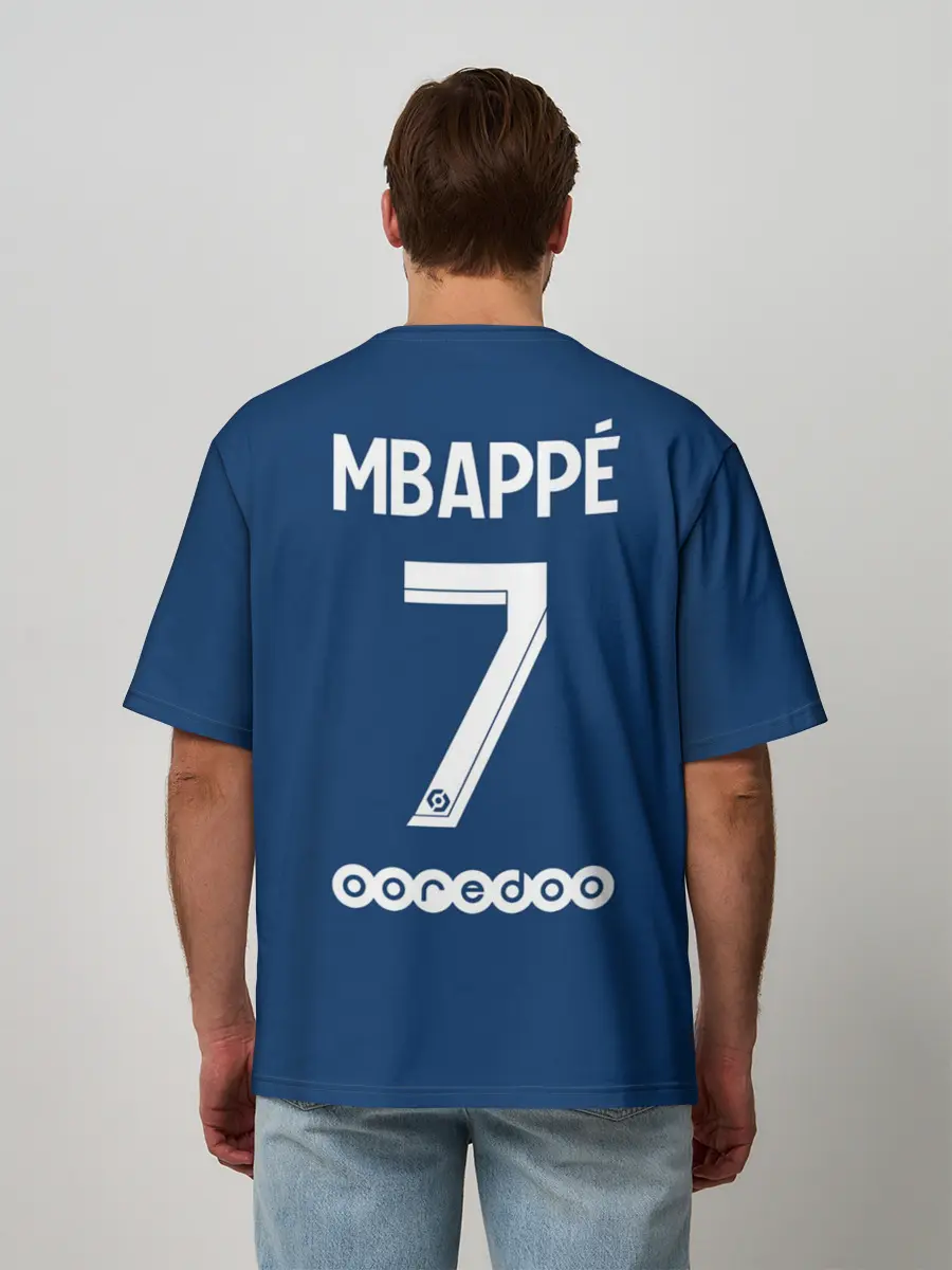 Мужская футболка оверсайз / Мбаппе ПСЖ форма 2021/2022