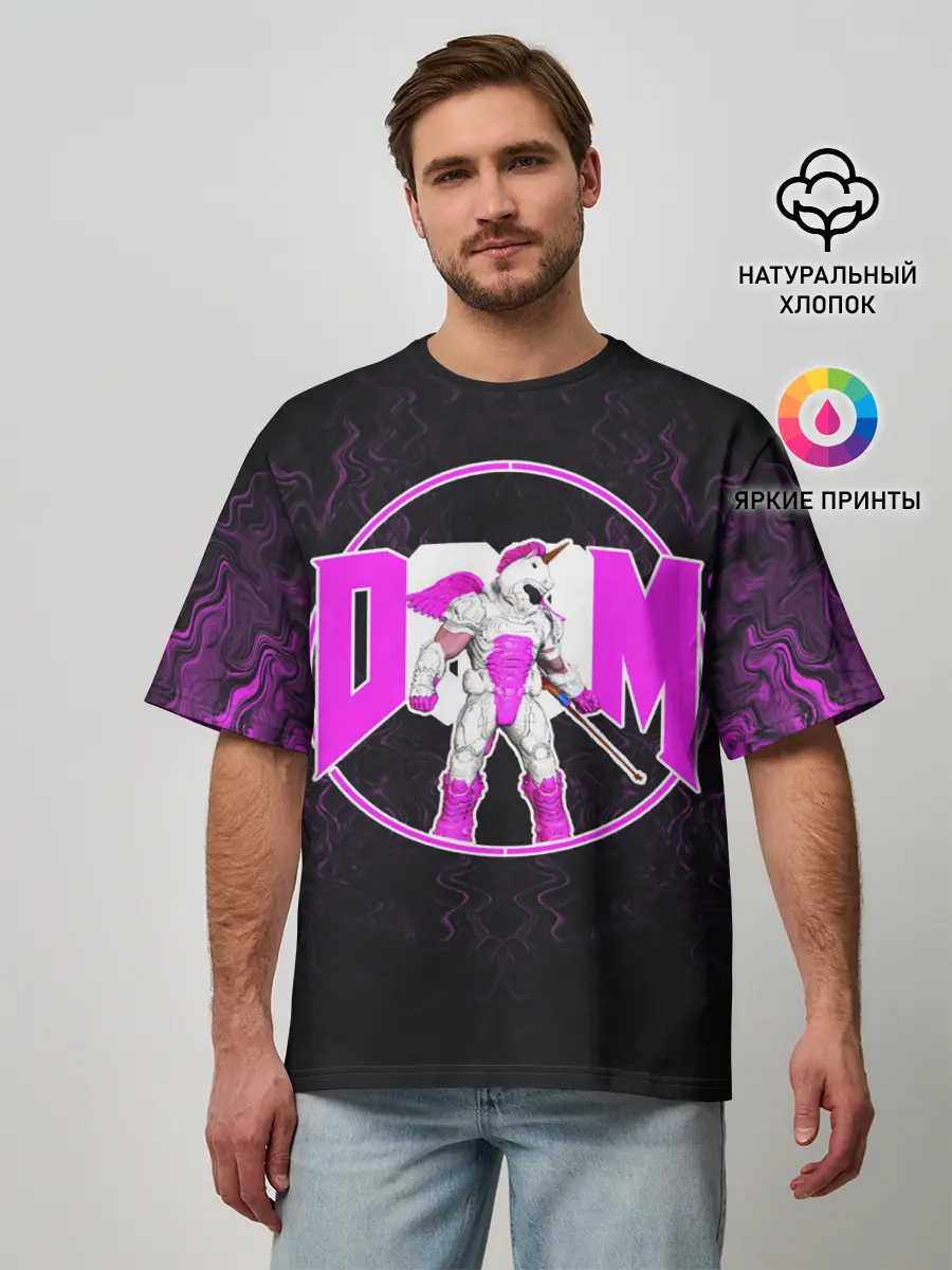 Мужская футболка оверсайз / DooM Eternal