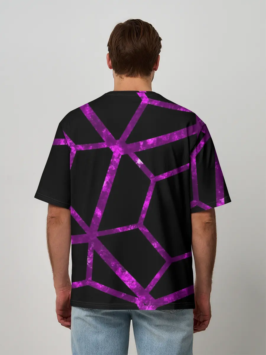 Мужская футболка оверсайз / Hexagon