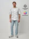 Мужская футболка оверсайз / 3D WHITE