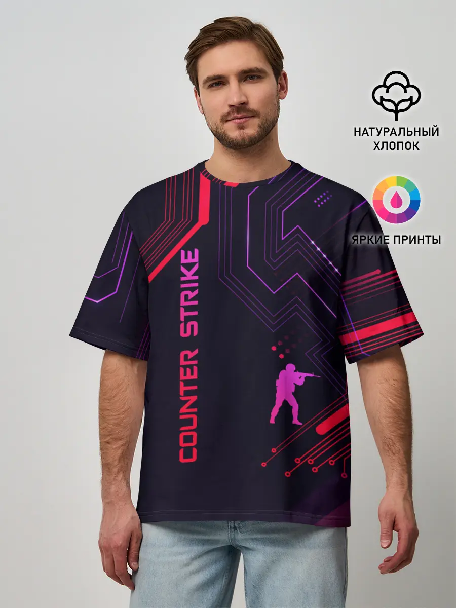 Мужская футболка оверсайз / CS:GO