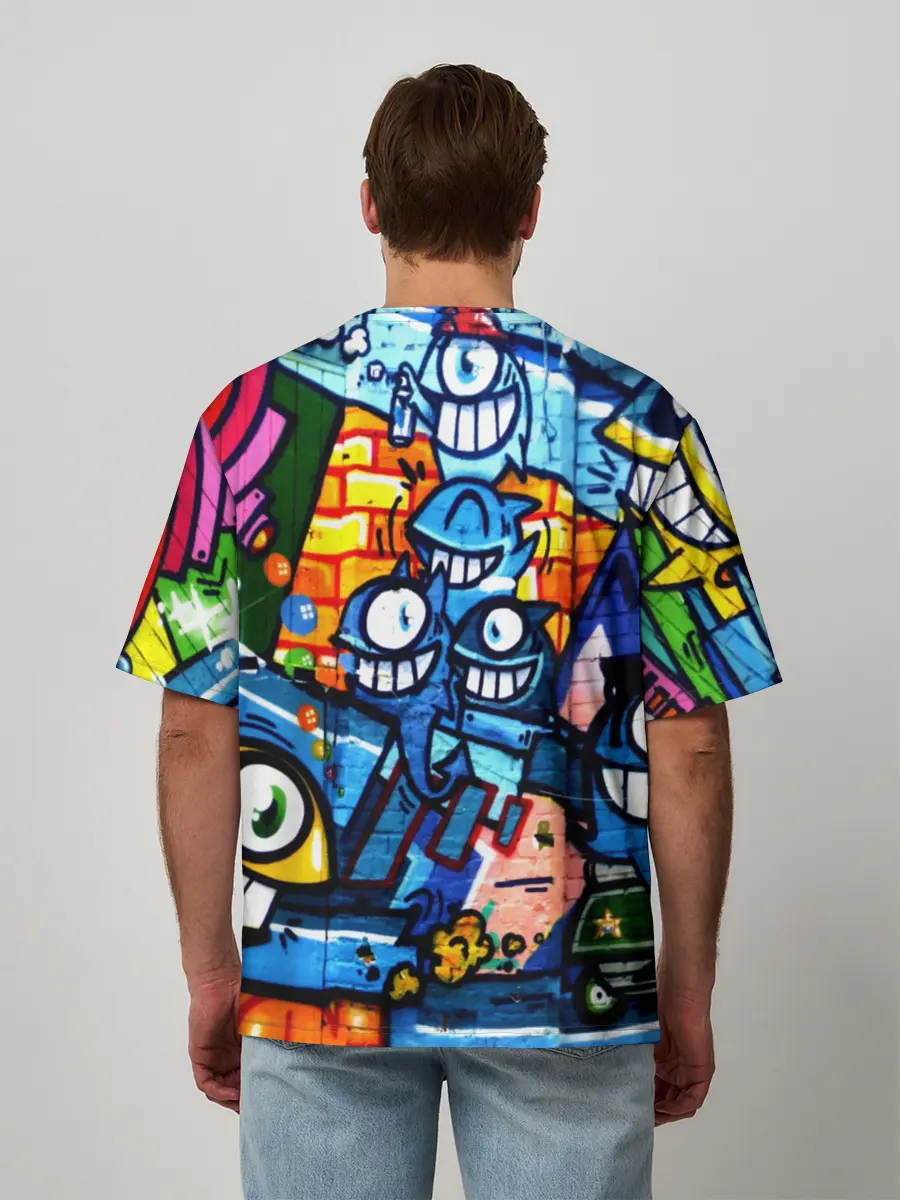Мужская футболка оверсайз / GRAFFITI EXCLUSIVE