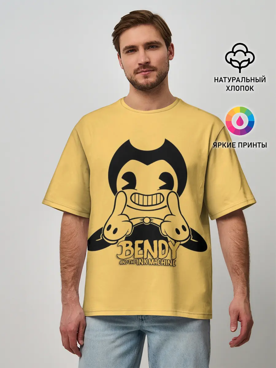 Мужская футболка оверсайз / Bendy And The Ink Machine