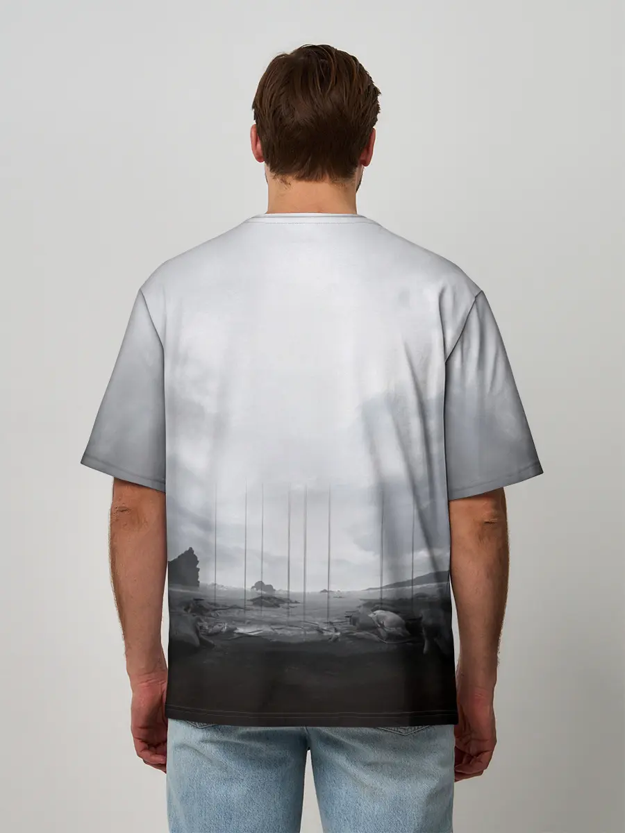 Мужская футболка оверсайз / DEATH STRANDING