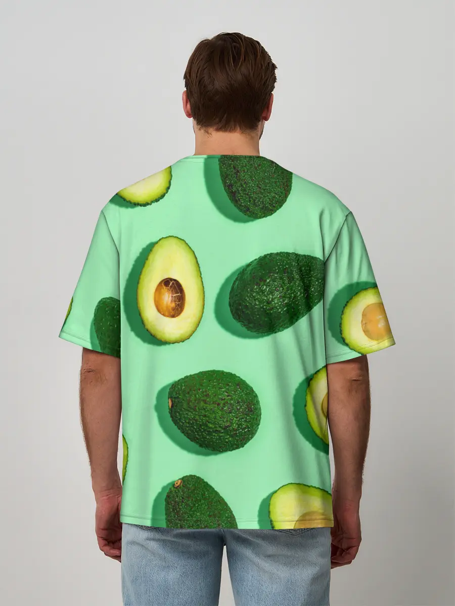 Мужская футболка оверсайз / АВАКАДО