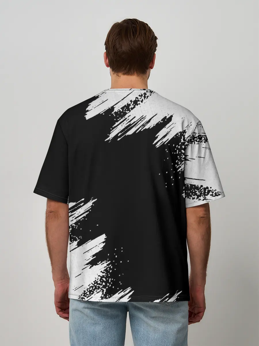 Мужская футболка оверсайз / BMW GRUNGE | БМВ ГРАНЖ