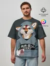 Мужская футболка оверсайз / Furry fox