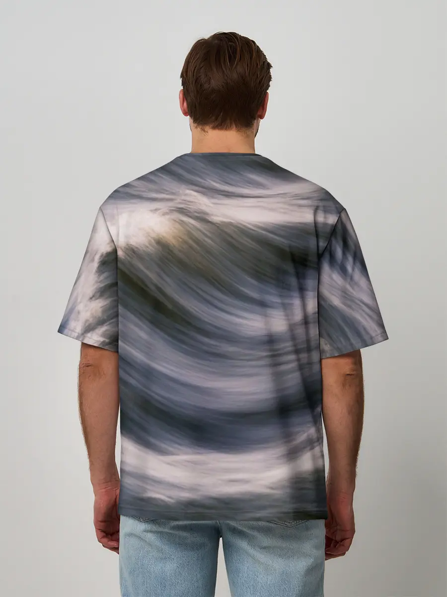 Мужская футболка оверсайз / Море волнуется