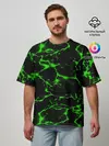 Мужская футболка оверсайз / Green Flash