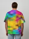 Мужская футболка оверсайз / Радужный звездопад