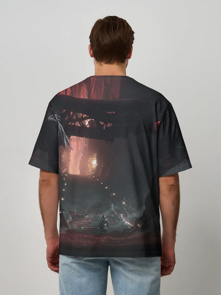 Мужская футболка оверсайз / Samurai | Ghost of Tsushima