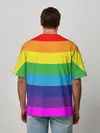 Мужская футболка оверсайз / ЦВЕТНЫЕ ЛИНИИ
