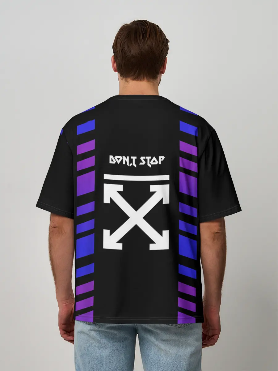 Мужская футболка оверсайз / Dont stop